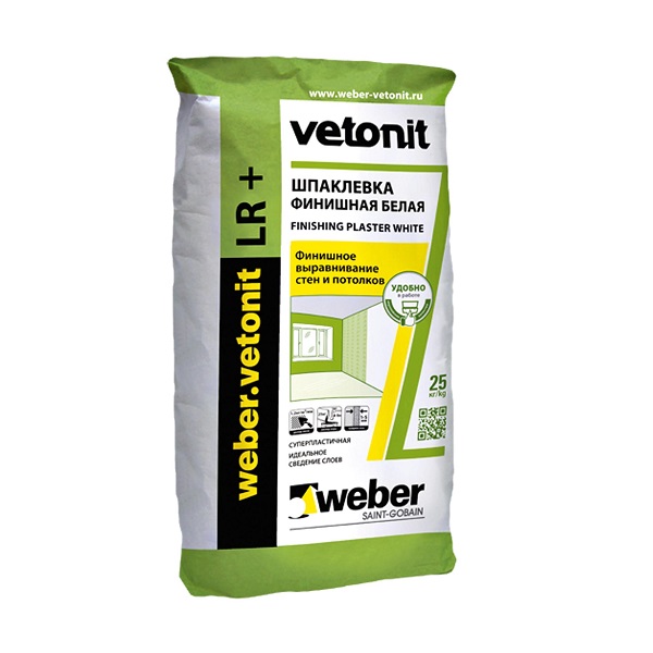 Шпаклевка финишная полимерная Weber Vetonit LR Plus 20 кг