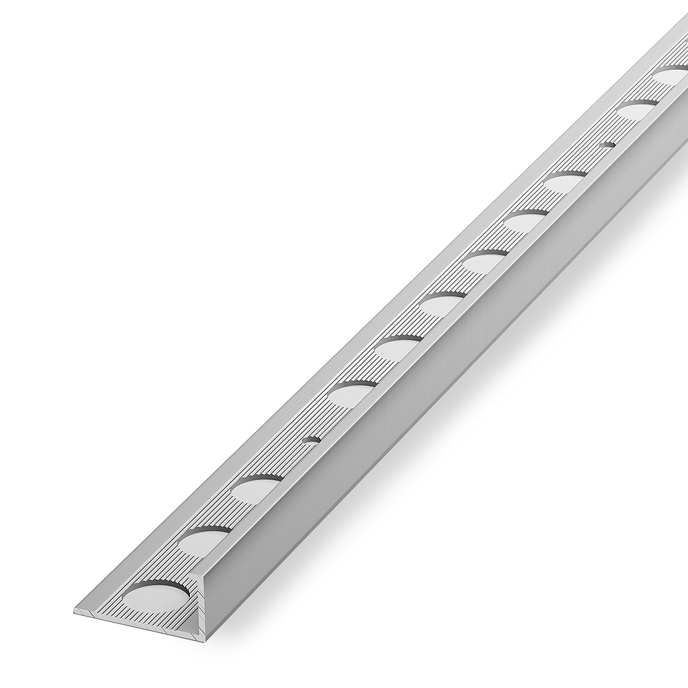 Кромка алюминиевая угол наружный 10 мм L-тип анодированное серебро 2,7 м