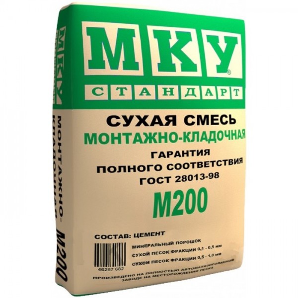 Сухая смесь монтажно-кладочная М-200 (40 кг) МКУ